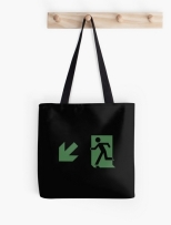 Running Man Fire Safety Exit Sign Emergency Evacuation Tote Shoulder Carry Bag 93