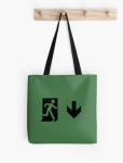 Running Man Fire Safety Exit Sign Emergency Evacuation Tote Shoulder Carry Bag 98
