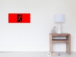 Running Man Fire Safety Exit Sign Emergency Evacuation Wall Poster 108