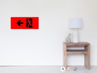 Running Man Fire Safety Exit Sign Emergency Evacuation Wall Poster 110