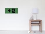 Running Man Fire Safety Exit Sign Emergency Evacuation Wall Poster 120