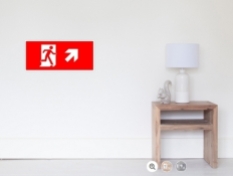 Running Man Fire Safety Exit Sign Emergency Evacuation Wall Poster 18