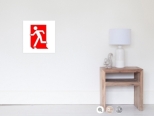 Running Man Fire Safety Exit Sign Emergency Evacuation Wall Poster 2
