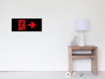 Running Man Fire Safety Exit Sign Emergency Evacuation Wall Poster 57