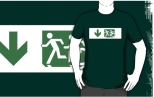 Accessible Exit Sign Project Wheelchair Wheelie Running Man Symbol Means of Egress Icon Disability Emergency Evacuation Fire Safety Adult T-shirt 129