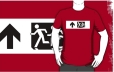 Accessible Exit Sign Project Wheelchair Wheelie Running Man Symbol Means of Egress Icon Disability Emergency Evacuation Fire Safety Adult T-shirt 16