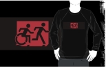 Accessible Exit Sign Project Wheelchair Wheelie Running Man Symbol Means of Egress Icon Disability Emergency Evacuation Fire Safety Adult T-shirt 199