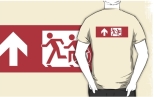 Accessible Exit Sign Project Wheelchair Wheelie Running Man Symbol Means of Egress Icon Disability Emergency Evacuation Fire Safety Adult T-shirt 515