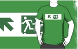 Accessible Exit Sign Project Wheelchair Wheelie Running Man Symbol Means of Egress Icon Disability Emergency Evacuation Fire Safety Adult T-shirt 602