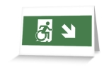 Accessible Exit Sign Project Wheelchair Wheelie Running Man Symbol Means of Egress Icon Disability Emergency Evacuation Fire Safety Greeting Card 21
