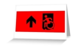 Accessible Exit Sign Project Wheelchair Wheelie Running Man Symbol Means of Egress Icon Disability Emergency Evacuation Fire Safety Greeting Card 36