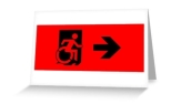 Accessible Exit Sign Project Wheelchair Wheelie Running Man Symbol Means of Egress Icon Disability Emergency Evacuation Fire Safety Greeting Card 42
