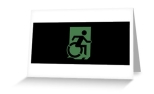 Accessible Exit Sign Project Wheelchair Wheelie Running Man Symbol Means of Egress Icon Disability Emergency Evacuation Fire Safety Greeting Card 65