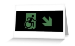 Accessible Exit Sign Project Wheelchair Wheelie Running Man Symbol Means of Egress Icon Disability Emergency Evacuation Fire Safety Greeting Card 67