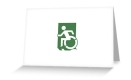 Accessible Exit Sign Project Wheelchair Wheelie Running Man Symbol Means of Egress Icon Disability Emergency Evacuation Fire Safety Greeting Card 71