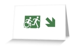 Accessible Exit Sign Project Wheelchair Wheelie Running Man Symbol Means of Egress Icon Disability Emergency Evacuation Fire Safety Greeting Card 73