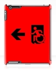 Accessible Exit Sign Project Wheelchair Wheelie Running Man Symbol Means of Egress Icon Disability Emergency Evacuation Fire Safety iPad Case 11