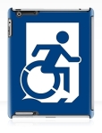 Accessible Exit Sign Project Wheelchair Wheelie Running Man Symbol Means of Egress Icon Disability Emergency Evacuation Fire Safety iPad Case 116