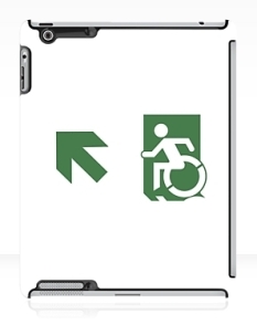 Accessible Exit Sign Project Wheelchair Wheelie Running Man Symbol Means of Egress Icon Disability Emergency Evacuation Fire Safety iPad Case 126