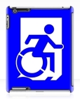 Accessible Exit Sign Project Wheelchair Wheelie Running Man Symbol Means of Egress Icon Disability Emergency Evacuation Fire Safety iPad Case 129