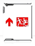Accessible Exit Sign Project Wheelchair Wheelie Running Man Symbol Means of Egress Icon Disability Emergency Evacuation Fire Safety iPad Case 130