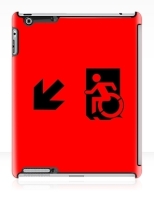 Accessible Exit Sign Project Wheelchair Wheelie Running Man Symbol Means of Egress Icon Disability Emergency Evacuation Fire Safety iPad Case 13