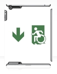 Accessible Exit Sign Project Wheelchair Wheelie Running Man Symbol Means of Egress Icon Disability Emergency Evacuation Fire Safety iPad Case 131