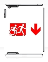 Accessible Exit Sign Project Wheelchair Wheelie Running Man Symbol Means of Egress Icon Disability Emergency Evacuation Fire Safety iPad Case 134