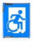 Accessible Exit Sign Project Wheelchair Wheelie Running Man Symbol Means of Egress Icon Disability Emergency Evacuation Fire Safety iPad Case 142
