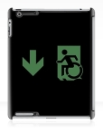 Accessible Exit Sign Project Wheelchair Wheelie Running Man Symbol Means of Egress Icon Disability Emergency Evacuation Fire Safety iPad Case 146