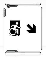 Accessible Exit Sign Project Wheelchair Wheelie Running Man Symbol Means of Egress Icon Disability Emergency Evacuation Fire Safety iPad Case 151