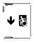 Accessible Exit Sign Project Wheelchair Wheelie Running Man Symbol Means of Egress Icon Disability Emergency Evacuation Fire Safety iPad Case 161