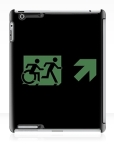 Accessible Exit Sign Project Wheelchair Wheelie Running Man Symbol Means of Egress Icon Disability Emergency Evacuation Fire Safety iPad Case 2