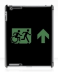 Accessible Exit Sign Project Wheelchair Wheelie Running Man Symbol Means of Egress Icon Disability Emergency Evacuation Fire Safety iPad Case 32