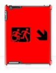 Accessible Exit Sign Project Wheelchair Wheelie Running Man Symbol Means of Egress Icon Disability Emergency Evacuation Fire Safety iPad Case 42