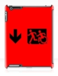 Accessible Exit Sign Project Wheelchair Wheelie Running Man Symbol Means of Egress Icon Disability Emergency Evacuation Fire Safety iPad Case 56