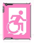 Accessible Exit Sign Project Wheelchair Wheelie Running Man Symbol Means of Egress Icon Disability Emergency Evacuation Fire Safety iPad Case 6