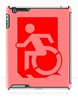 Accessible Exit Sign Project Wheelchair Wheelie Running Man Symbol Means of Egress Icon Disability Emergency Evacuation Fire Safety iPad Case 68