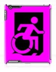 Accessible Exit Sign Project Wheelchair Wheelie Running Man Symbol Means of Egress Icon Disability Emergency Evacuation Fire Safety iPad Case 75