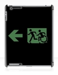 Accessible Exit Sign Project Wheelchair Wheelie Running Man Symbol Means of Egress Icon Disability Emergency Evacuation Fire Safety iPad Case 91