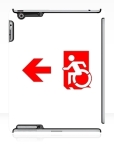 Accessible Exit Sign Project Wheelchair Wheelie Running Man Symbol Means of Egress Icon Disability Emergency Evacuation Fire Safety iPad Case 95