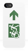 Accessible Exit Sign Project Wheelchair Wheelie Running Man Symbol Means of Egress Icon Disability Emergency Evacuation Fire Safety iPhone Case 100