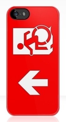 Accessible Exit Sign Project Wheelchair Wheelie Running Man Symbol Means of Egress Icon Disability Emergency Evacuation Fire Safety iPhone Case 10