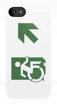 Accessible Exit Sign Project Wheelchair Wheelie Running Man Symbol Means of Egress Icon Disability Emergency Evacuation Fire Safety iPhone Case 104