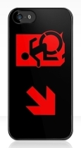 Accessible Exit Sign Project Wheelchair Wheelie Running Man Symbol Means of Egress Icon Disability Emergency Evacuation Fire Safety iPhone Case 112