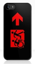 Accessible Exit Sign Project Wheelchair Wheelie Running Man Symbol Means of Egress Icon Disability Emergency Evacuation Fire Safety iPhone Case 116