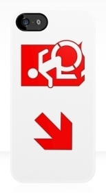 Accessible Exit Sign Project Wheelchair Wheelie Running Man Symbol Means of Egress Icon Disability Emergency Evacuation Fire Safety iPhone Case 127