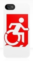 Accessible Exit Sign Project Wheelchair Wheelie Running Man Symbol Means of Egress Icon Disability Emergency Evacuation Fire Safety iPhone Case 131