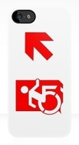 Accessible Exit Sign Project Wheelchair Wheelie Running Man Symbol Means of Egress Icon Disability Emergency Evacuation Fire Safety iPhone Case 140