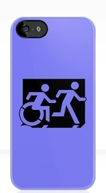 Accessible Exit Sign Project Wheelchair Wheelie Running Man Symbol Means of Egress Icon Disability Emergency Evacuation Fire Safety iPhone Case 141